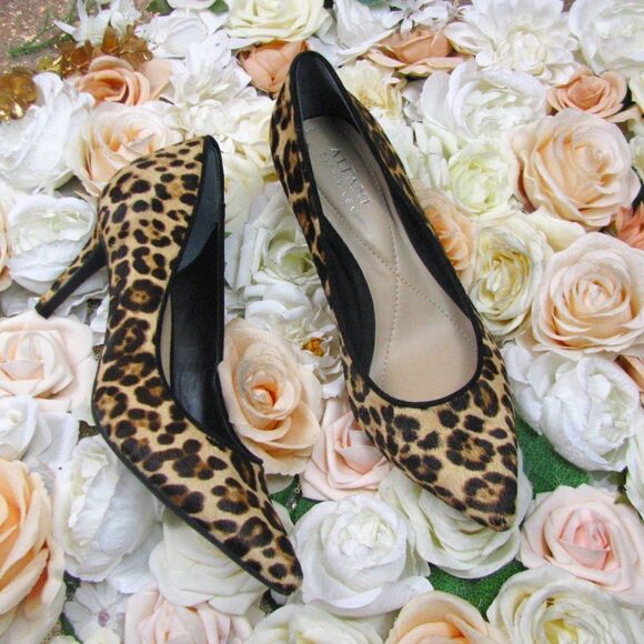 NIB Alfani animal print heels 6 - Picture 2 of 10